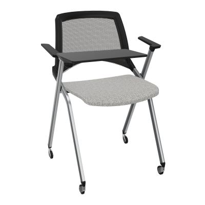 EMI CHAISE 4P RLT DOS RESIL /ASS FIXE TISSU AVEC ACCOUDOIRS+TABLETTE A DROITE B5 SQ UH