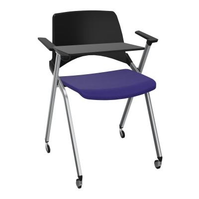 EMI CHAISE 4P RLT DOS POLYP /ASS PIVOT TISSU AVEC ACCOUDOIRS+TABLETTE A DROITE A3 SQ PU
