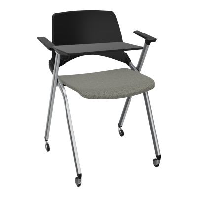 EMI CHAISE 4P RLT DOS POLYP /ASS PIVOT TISSU AVEC ACCOUDOIRS+TABLETTE A DROITE B1 SQ PU