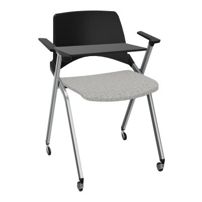 EMI CHAISE 4P RLT DOS POLYP /ASS PIVOT TISSU AVEC ACCOUDOIRS+TABLETTE A DROITE B5 SQ PU