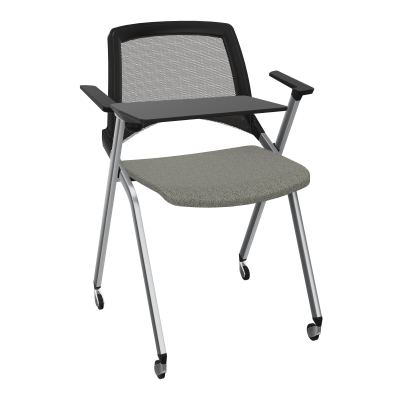 EMI CHAISE 4P RLT DOS RESIL /ASS PIVOT TISSU AVEC ACCOUDOIRS+TABLETTE A DROITE B1 SQ UH