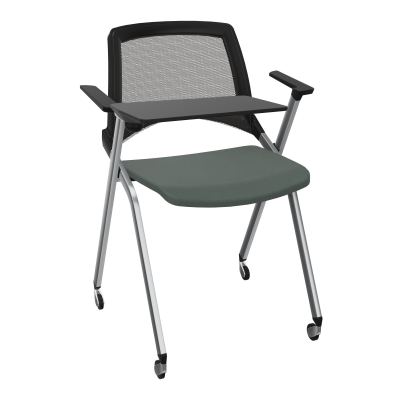 EMI CHAISE 4P RLT DOS RESIL / ASS PIVOT TISSU AVEC ACCOUDOIRS+TABLETTE A DROITE UH CF SQ