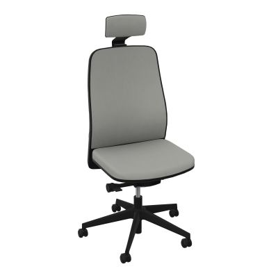 LEON SY LATERAL+TETIERE-DOS TISSU-COQUE ARRIERE NOIR-DUR FREIN EN CHARGE 50 MM