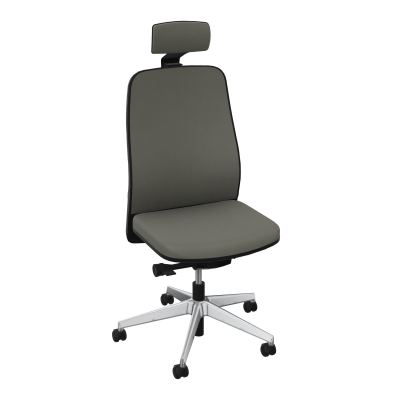LEON SY LATERAL+TETIERE-DOS TISSU-COQUE ARRIERE NOIR-ROUL SPLE FREIN EN CHARGE 50 MM