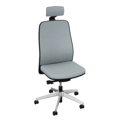 LEON SY LATERAL+TETIERE-DOS TISSU-COQUE ARRIERE NOIR-ROUL SPLE FREIN EN CHARGE 50 MM