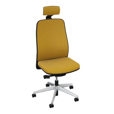 LEON SY LATERAL+TETIERE-DOS TISSU-COQUE ARRIERE NOIR-ROUL SOL DUR 50 MM