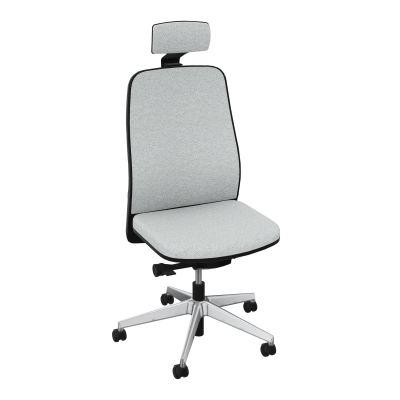 LEON SY LATERAL+TETIERE-DOS TISSU-COQUE ARRIERE NOIR-ROUL SOL SOUPLE 50 MM