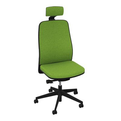 LEON SY LATERAL+TETIERE-DOS/ASS TISSU-CADRE NOIR-DUR FREIN HORS CHARGE 50 MM