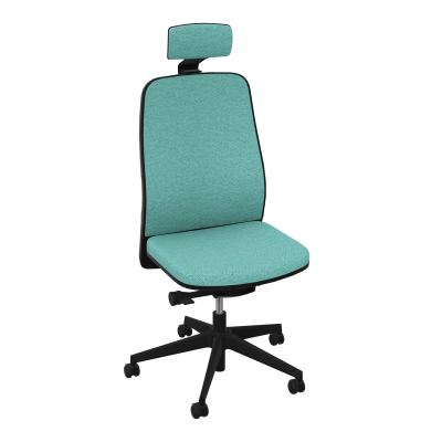 LEON SY LATERAL+TETIERE-DOS/ASS TISSU-CADRE NOIR-ROUL SPLE FREIN HORS CHARGE 50 MM