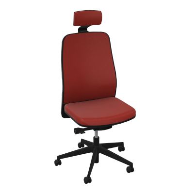 LEON SY LATERAL+TETIERE-DOS/ASS TISSU-CADRE NOIR-ROUL SPLE FREIN HORS CHARGE 50 MM