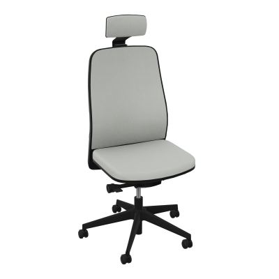 LEON SY LATERAL+TETIERE-DOS/ASS TISSU-CADRE NOIR-ROUL SPLE FREIN EN CHARGE 50 MM