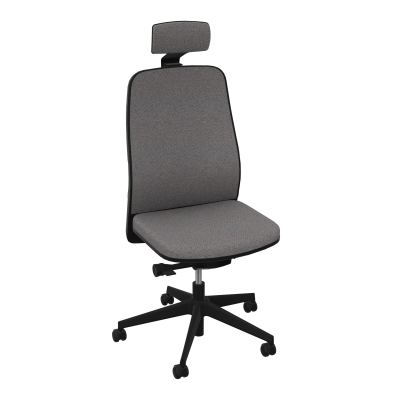 LEON SY LATERAL+TETIERE-DOS/ASS TISSU-CADRE NOIR-ROUL SOL SOUPLE 50 MM