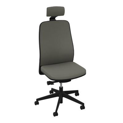 LEON SY LATERAL+TETIERE-DOS/ASS TISSU-CADRE NOIR-ROUL SOL SOUPLE 50 MM