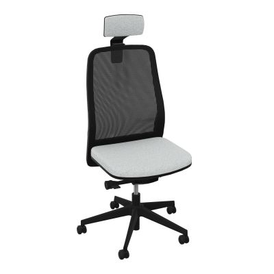 LEON SY LATERAL+TETIERE-DOS RESIL-CADRE NOIR-DUR FREIN HORS CHARGE 50 MM