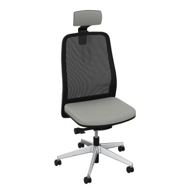 LEON SY LATERAL+TETIERE-DOS RESIL-CADRE NOIR-DUR FREIN HORS CHARGE 50 MM