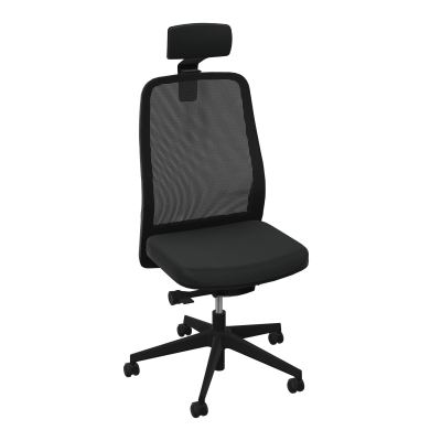LEON SY LATERAL+TETIERE-DOS RESIL-CADRE NOIR-DUR FREIN HORS CHARGE 50 MM