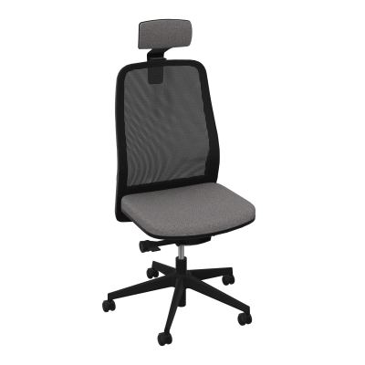 LEON SY LATERAL+TETIERE-DOS RESIL-CADRE NOIR-DUR FREIN EN CHARGE 50 MM