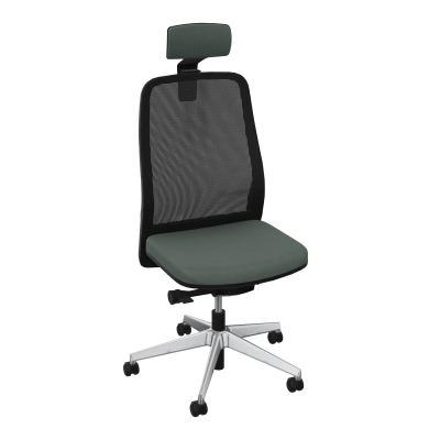 LEON SY LATERAL+TETIERE-DOS RESIL-CADRE NOIR-DUR FREIN EN CHARGE 50 MM