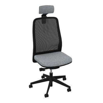 LEON SY LATERAL+TETIERE-DOS RESIL-CADRE NOIR-ROUL SPLE FREIN EN CHARGE 50 MM