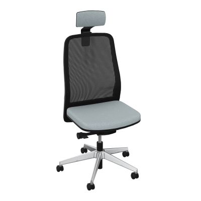 LEON SY LATERAL+TETIERE-DOS RESIL-CADRE NOIR-ROUL SPLE FREIN EN CHARGE 50 MM