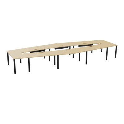 TABLE EN LOSANGE 16P L577XP217/142,5 EP30 4 PLT DRT L140+2 PLT TRAPEZE INT+2 PLT TRAPEZE