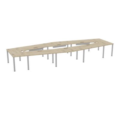 TABLE EN LOSANGE 16P L577XP217/142,5 EP30 4 PLT DRT L140+2 PLT TRAPEZE INT+2 PLT TRAPEZE