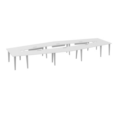 TABLE EN LOSANGE 16P L577XP217/142,5 EP30 4 PLT DRT L140+2 PLT TRAPEZE INT+2 PLT TRAPEZE