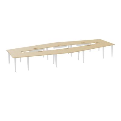 TABLE EN LOSANGE 16P L577XP217/142,5 EP30 4 PLT DRT L140+2 PLT TRAPEZE INT+2 PLT TRAPEZE