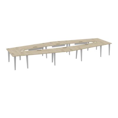 TABLE EN LOSANGE 16P L577XP217/142,5 EP30 4 PLT DRT L140+2 PLT TRAPEZE INT+2 PLT TRAPEZE