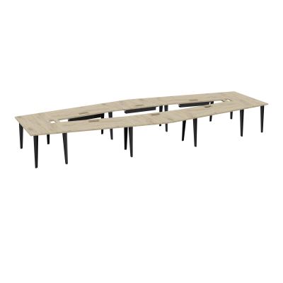 TABLE EN LOSANGE 16P L577XP217/142,5 EP30 4 PLT DRT L140+2 PLT TRAPEZE INT+2 PLT TRAPEZE