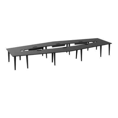 TABLE EN LOSANGE 16P L577XP217/142,5 EP30 4 PLT DRT L140+2 PLT TRAPEZE INT+2 PLT TRAPEZE