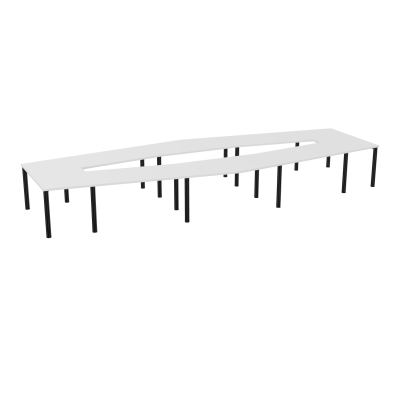TABLE EN LOSANGE 16P L577XP217/142,5 EP30 4 PLT DRT L140+2 PLT TRAPEZE INT+2 PLT TRAPEZE