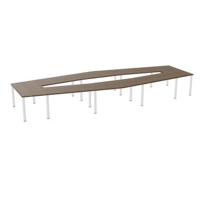 TABLE EN LOSANGE 16P L577XP217/142,5 EP30 4 PLT DRT L140+2 PLT TRAPEZE INT+2 PLT TRAPEZE