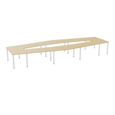 TABLE EN LOSANGE 16P L577XP217/142,5 EP30 4 PLT DRT L140+2 PLT TRAPEZE INT+2 PLT TRAPEZE