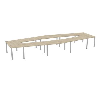 TABLE EN LOSANGE 16P L577XP217/142,5 EP30 4 PLT DRT L140+2 PLT TRAPEZE INT+2 PLT TRAPEZE