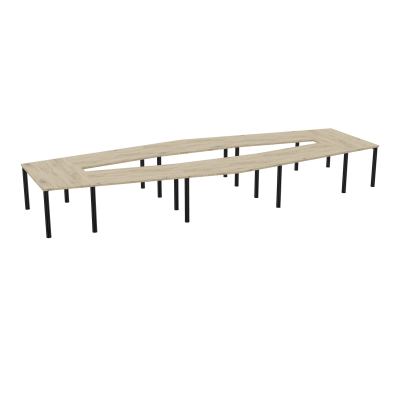TABLE EN LOSANGE 16P L577XP217/142,5 EP30 4 PLT DRT L140+2 PLT TRAPEZE INT+2 PLT TRAPEZE