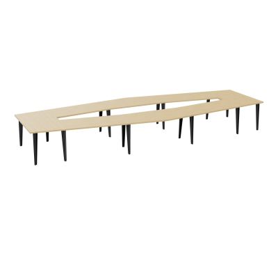 TABLE EN LOSANGE 16P L577XP217/142,5 EP30 4 PLT DRT L140+2 PLT TRAPEZE INT+2 PLT TRAPEZE