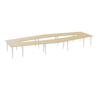 TABLE EN LOSANGE 16P L577XP217/142,5 EP30 4 PLT DRT L140+2 PLT TRAPEZE INT+2 PLT TRAPEZE