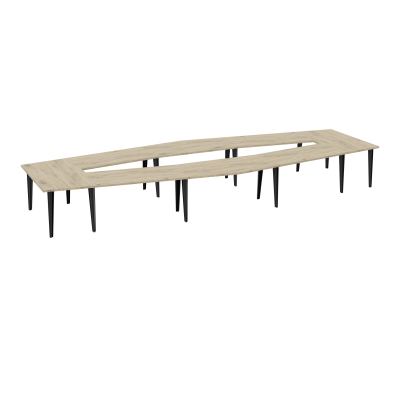 TABLE EN LOSANGE 16P L577XP217/142,5 EP30 4 PLT DRT L140+2 PLT TRAPEZE INT+2 PLT TRAPEZE