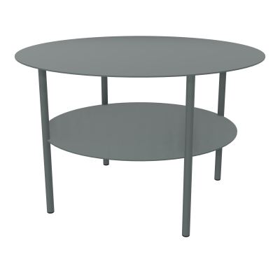 ZELIE T BASSE RONDE D67 H43 CM SUR 4 PIEDS FX METAL STRUCTURE GRIS SOURIS RAL900 SU