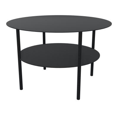 ZELIE T BASSE RONDE D67 H43 CM SUR 4 PIEDS FX METAL STRUCTURE NOIR RAL9005 ZP