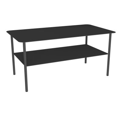 ZELIE T BASSE RECT. L90 P50 H43 CM SUR 4 PIEDS FX METAL STRUCTURE GRIS ANTHRA RAL7016 SC