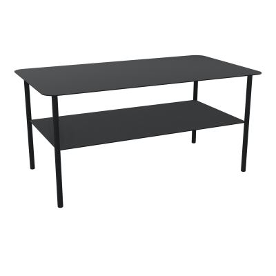 ZELIE T BASSE RECT. L90 P50 H43 CM SUR 4 PIEDS FX METAL STRUCTURE NOIR RAL9005 ZP