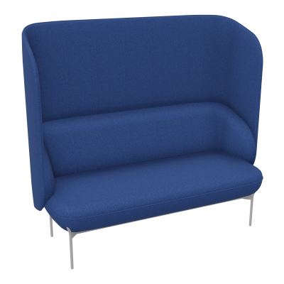 CANAPÉ SILENCE MARGOT 2 PLACES L. 155,4 X H. 144 X P. 66 CM - ASSISE TISSU CHILI BLEU MIN