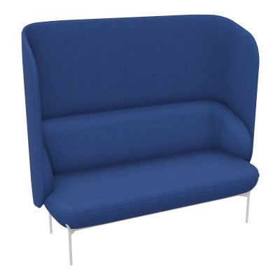 CANAPÉ SILENCE MARGOT 2 PLACES L. 155,4 X H. 144 X P. 66 CM - ASSISE TISSU CHILI BLEU MIN