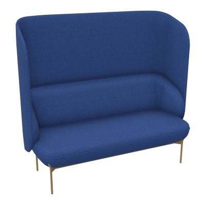 CANAPÉ SILENCE MARGOT 2 PLACES L. 155,4 X H. 144 X P. 66 CM - ASSISE TISSU CHILI BLEU MIN