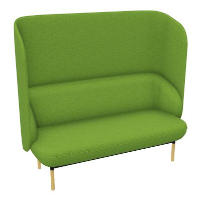 CANAPE SILENCE MARGOT 2 PL L155,4XH144XP66CM - ASS.  - DOS.  - PIET. BK BK ZP MS