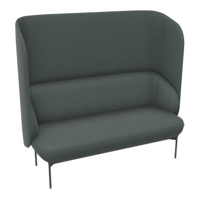 CANAPÉ SILENCE MARGOT 2 PLACES L. 155,4 X H. 144 X P. 66 CM - ASSISE TISSU SECRET VERT DE