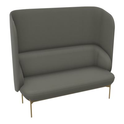 CANAPÉ SILENCE MARGOT 2 PLACES L. 155,4 X H. 144 X P. 66 CM - ASSISE TISSU SECRET TAUPE -