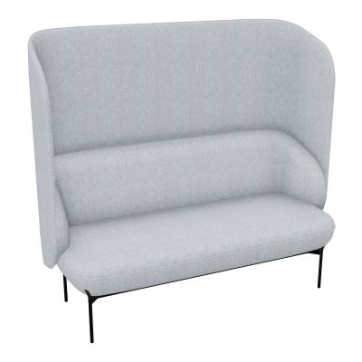 CANAPÉ SILENCE MARGOT 2 PLACES L. 155,4 X H. 144 X P. 66 CM - ASSISE TISSU FENICE GRIS CL
